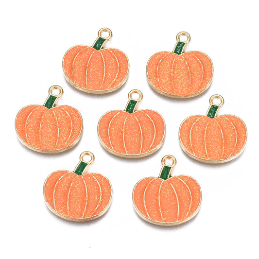 Glitter Pumpkin Charm