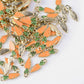 Carrot with Rhinestone Stem Charm - Easter