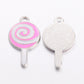 Pink Swirl Lollipop Charm