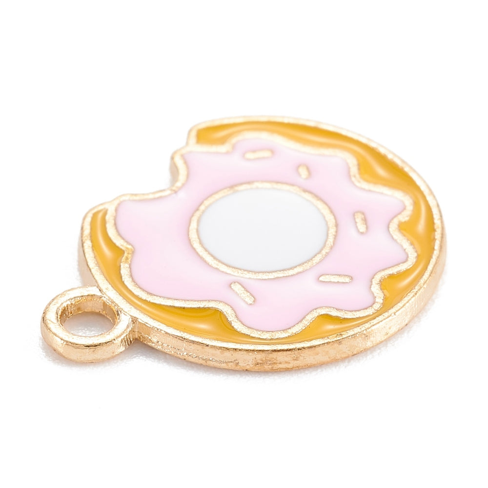 Pink Frosted Donut Charm