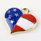 Flag Heart Charm