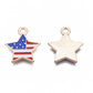 Flag Star Charm