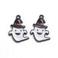 Ghost with Witch Hat Charm - Halloween