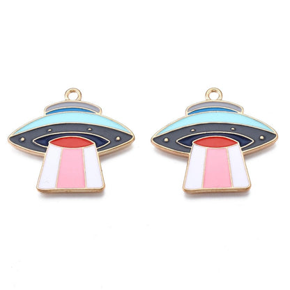 Alien Spaceship UFO Charm