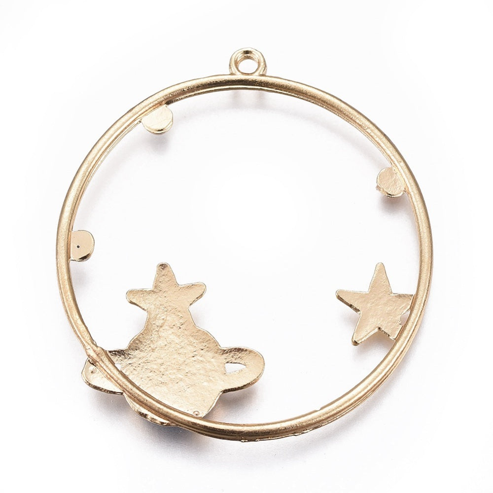 Ring with Planet & Stars Pendant