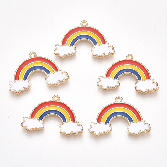 Rainbow with Cloud Charm