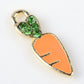 Carrot with Rhinestone Stem Charm - Easter