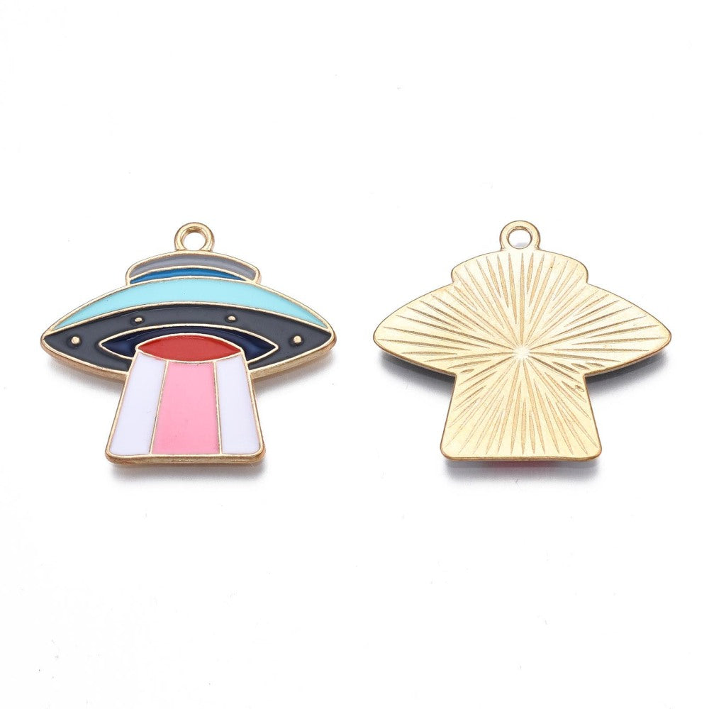 Alien Spaceship UFO Charm