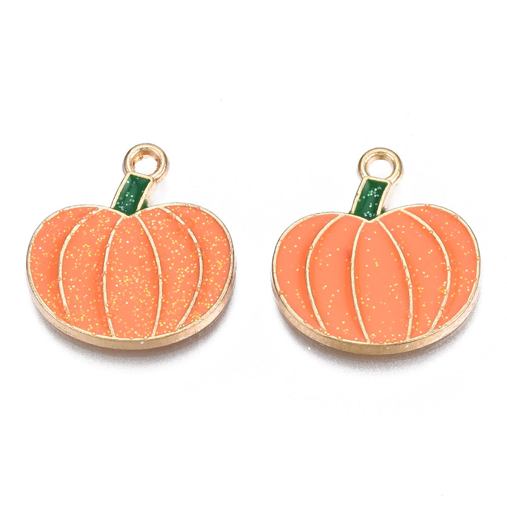 Glitter Pumpkin Charm