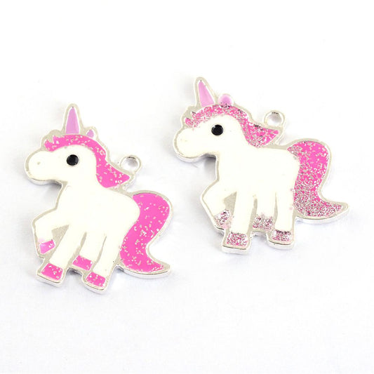 Glitter Unicorn Charm