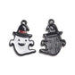 Ghost with Witch Hat Charm - Halloween