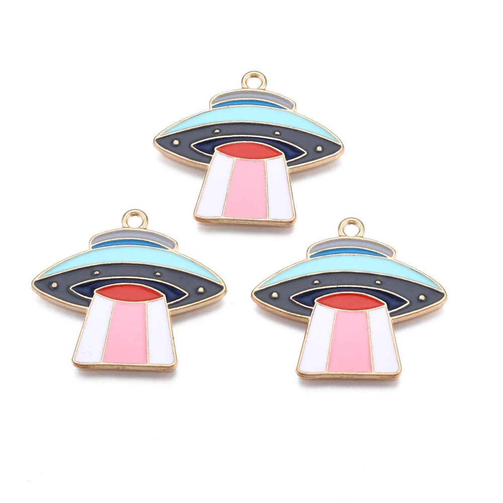 Alien Spaceship UFO Charm