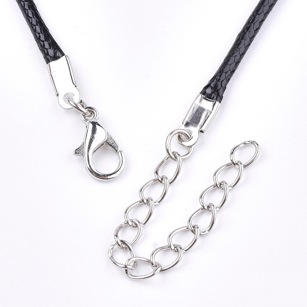 Wax Cord Necklace - Black