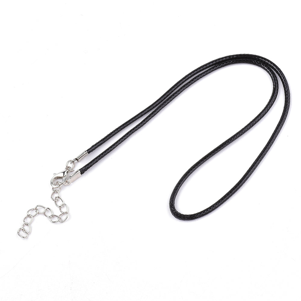 Wax Cord Necklace - Black