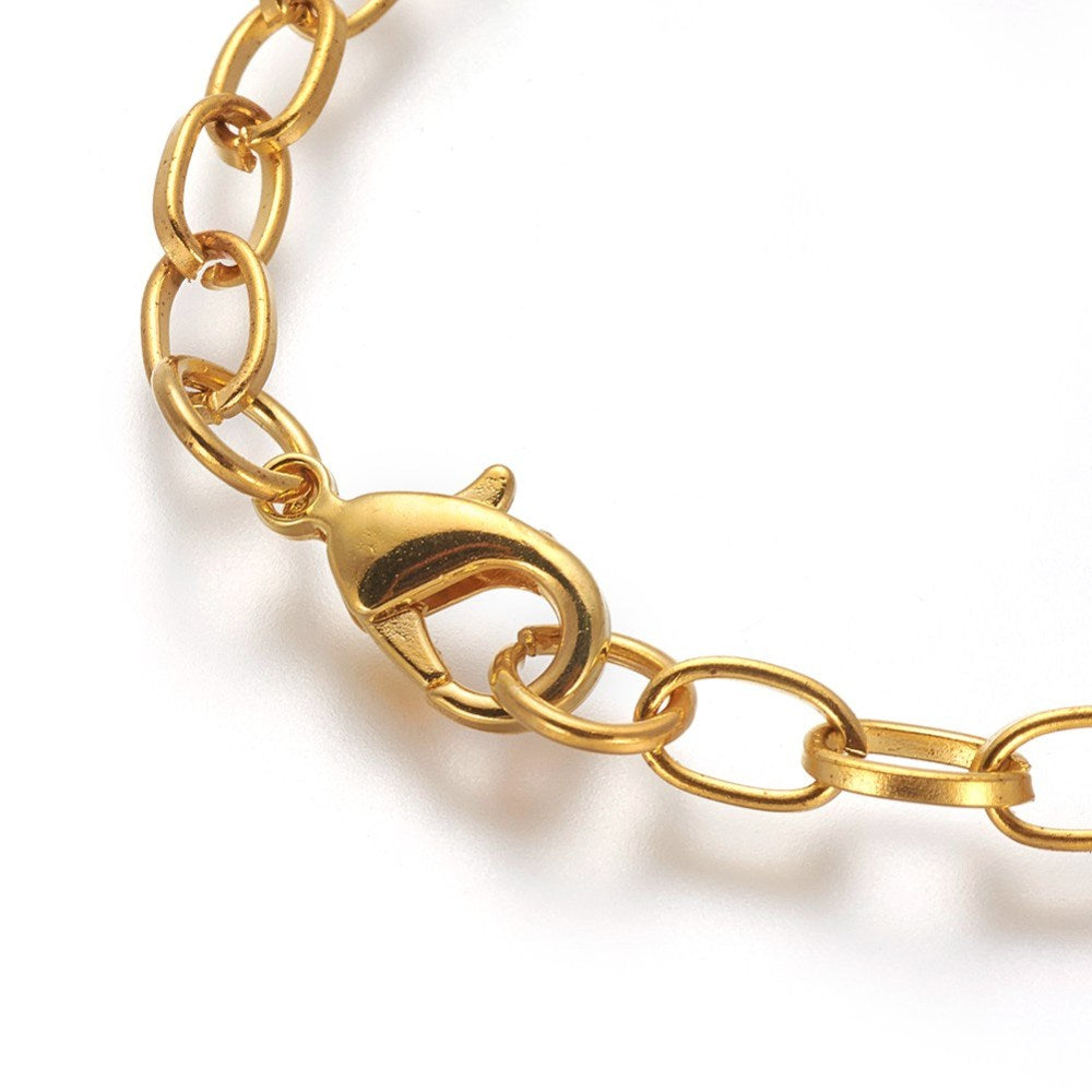 Chain Bracelet Base - Gold Tone