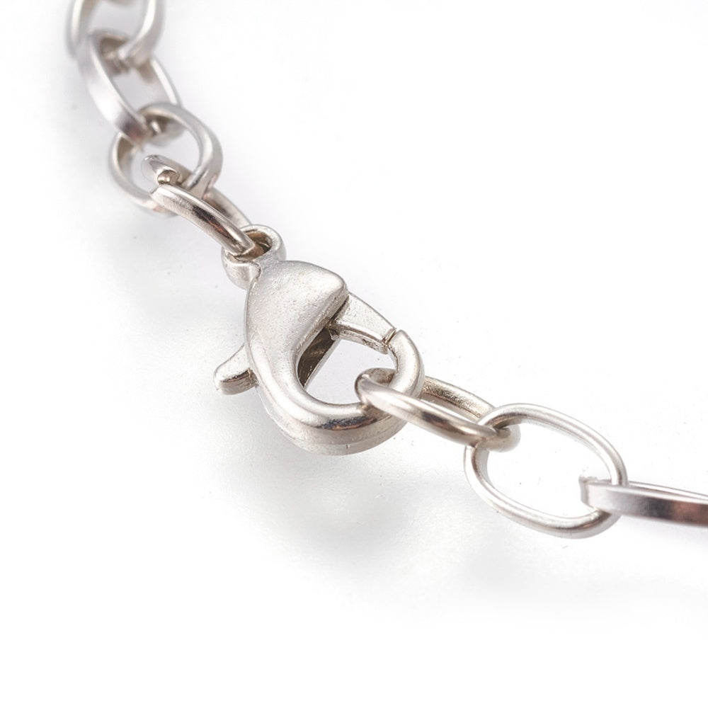 Chain Bracelet Base - Dark Silver Tone