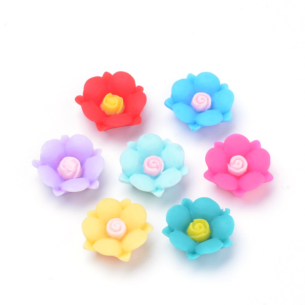 Flower Flatback Resin w/ Petals