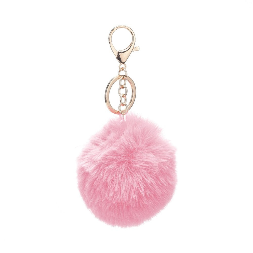 Pom Pom Ball Keychain - Pink