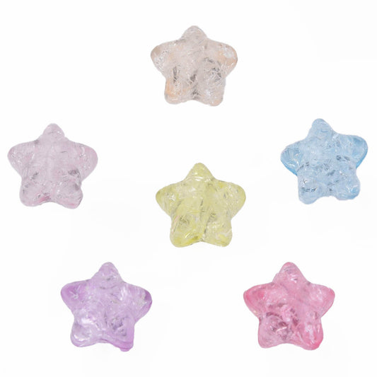 Acrylic Crackle Star Beads