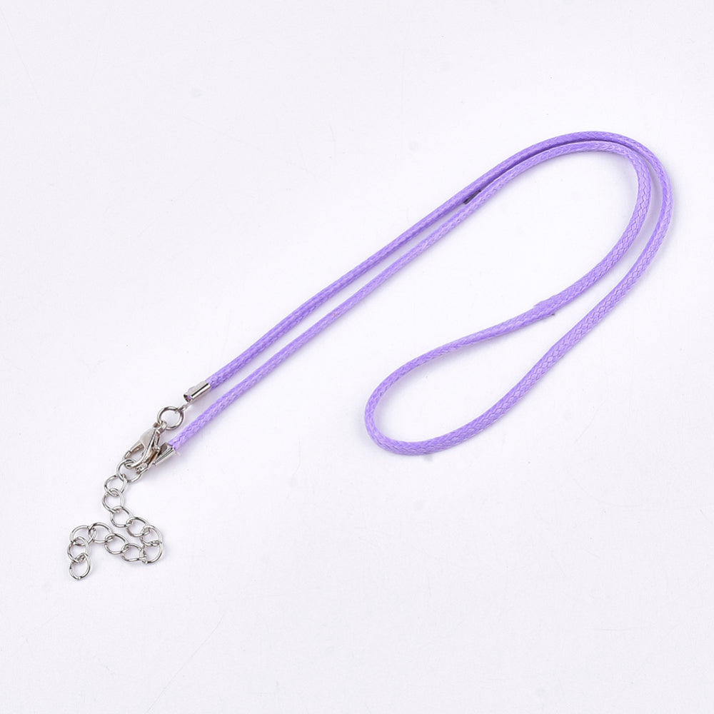 Wax Cord Necklace - Lavender