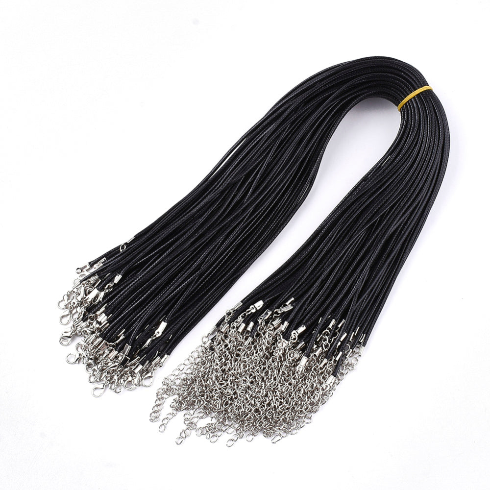 Wax Cord Necklace - Black