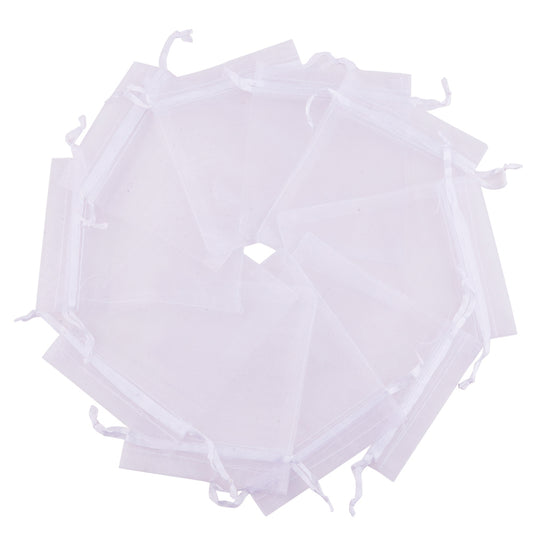 Organza Drawstring Bag - White