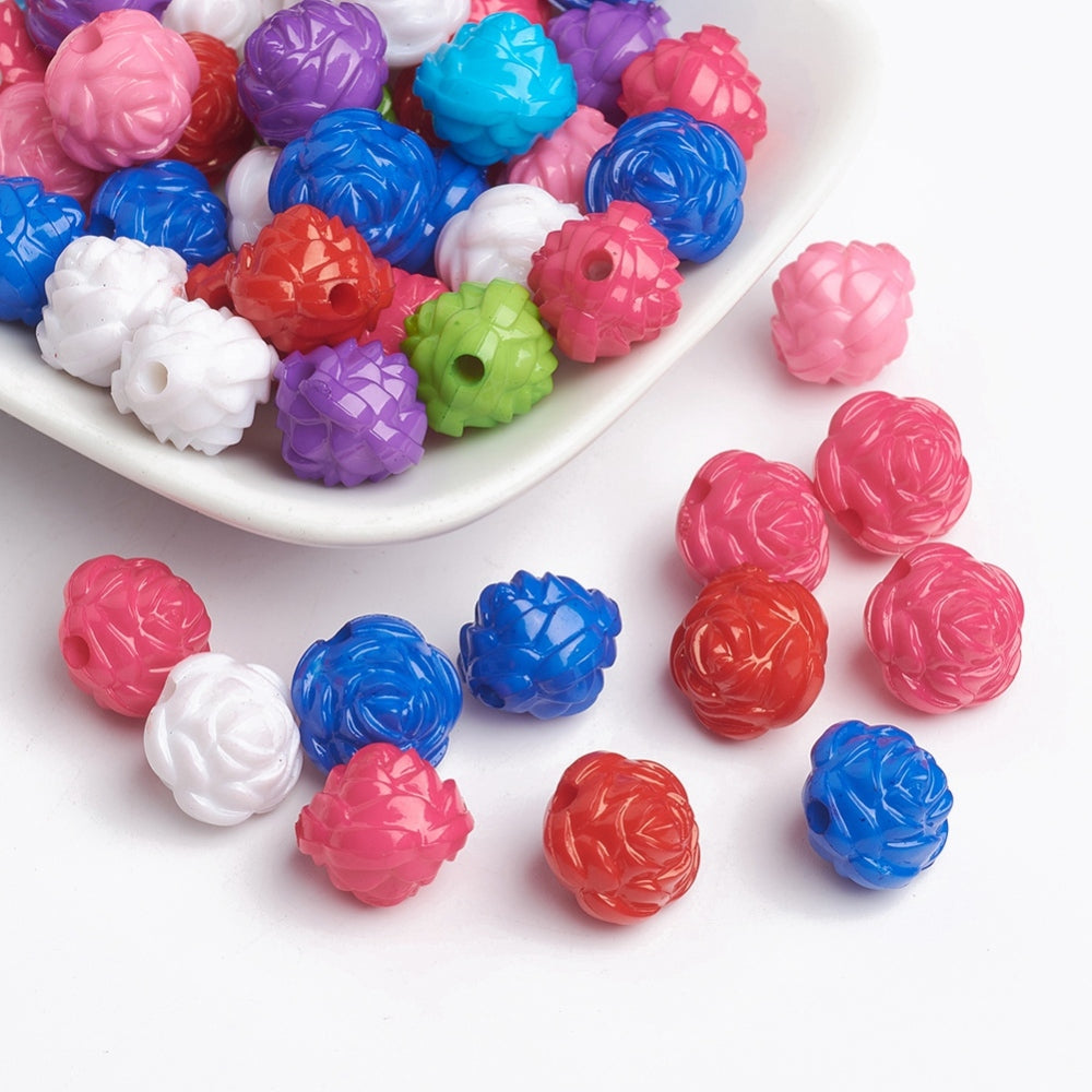 Acrylic Rose Beads