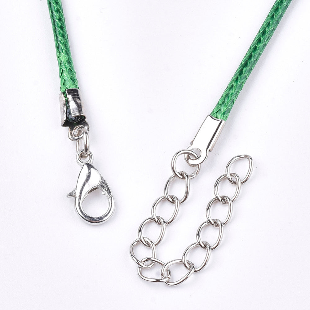 Wax Cord Necklace - Green